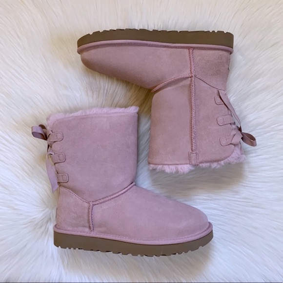 UGG Short Continuity Bow Boots In Pink Crystal - Picture 6 of 8